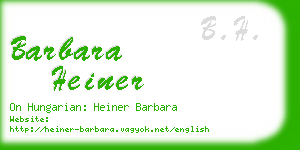 barbara heiner business card